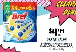 Drakes Bref Power Active Lemon in the Bowl Toilet Cleaner offer