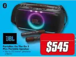 The Good Guys JBL PartyBox On The Go 2 Plus Portable Speaker offer