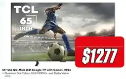The Good Guys TCL 65" C6L QD-Mini LED Google TV with Gemini 2026 offer
