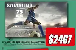 The Good Guys Samsung 75" QN80H NEO QLED 4K Mini-LED Smart AI TV 2026 offer