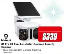 The Good Guys baseus X1 Pro 3K Dual Lens Solar-Powered Security Camera offer