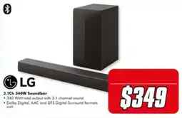 The Good Guys LG 3.1Ch 340W Soundbar offer