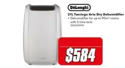 The Good Guys DeLonghi 21L Tasciugo Aria Dry Dehumidifier offer