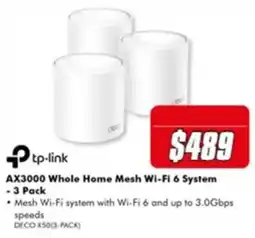 The Good Guys tp-link AX3000 Whole Home Mesh Wi-Fi 6 System offer