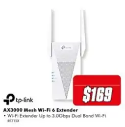 The Good Guys tp-link AX3000 Mesh Wi-Fi 6 Extender offer