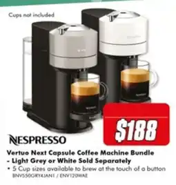 The Good Guys Nespresso Vertuo Next Capsule Coffee Machine Bundle offer