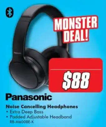 The Good Guys Panasonic Noise Cancelling Headphones offer
