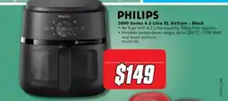 The Good Guys Philips 2000 Series 6.2 Litre XL Airfryer - Black offer