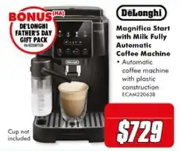 The Good Guys DeLonghi Magnifica Start with Milk Fully Automatic Coffee Machine offer