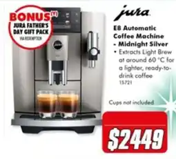 The Good Guys Jura E8 Automatic Coffee Machine Midnight Silver offer
