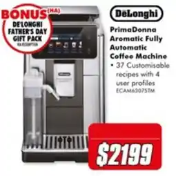 The Good Guys DeLonghi PrimaDonna Aromatic Fully Automatic Coffee Machine offer