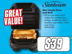 The Good Guys Sunbeam Mini Snack Press and Grill offer