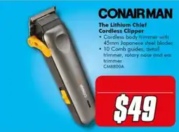 The Good Guys Conairman The Lithium Chief Cordless Clipper offer