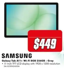 The Good Guys Samsung Galaxy Tab A11+ Wi-Fi 8GB 256GB - Grey offer