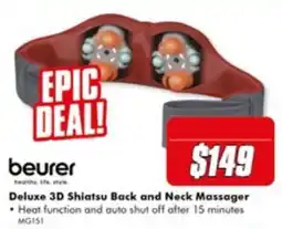 The Good Guys beurer Deluxe 3D Shiatsu Back and Neck Massager offer