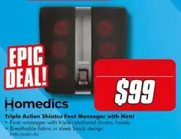 The Good Guys Homedics Triple Action Shiatsu Foot Massager with Heat offer