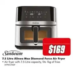 The Good Guys Sunbeam 7.5 Litre Alinea Max Diamond Force Air Fryer offer