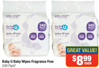 Direct Chemist Outlet Baby U Baby Wipes Fragrance Free offer