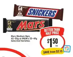IGA Mars Medium Bars offer