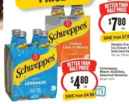 IGA Schweppes Mixers 4x300mL Selected Varieties offer