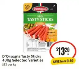 IGA D'Orsogna Tasty Sticks Selected Varieties offer
