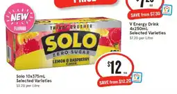 IGA Solo Zero Sugar Lemon & Raspberry offer