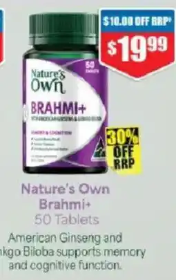 Chemist Warehouse Nature's Own Brahmi+ offer