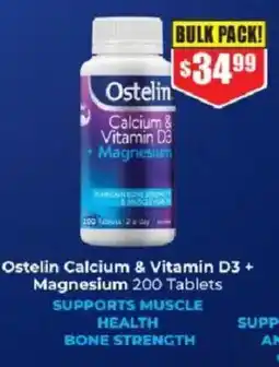 Chemist Warehouse Ostelin Calcium & Vitamin D3 + Magnesium offer
