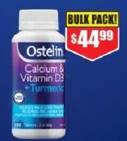 Chemist Warehouse Ostelin Calcium & Vitamin D3 + Turmeric offer