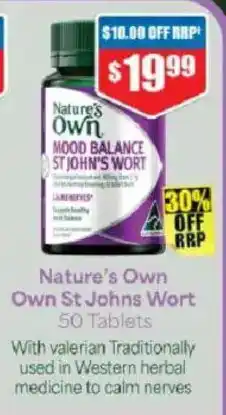 Chemist Warehouse Nature's Own St Johns Wort offer