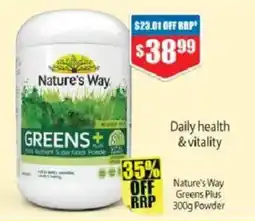 Chemist Warehouse Nature's Way Greens Plus Powder offer