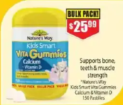 Chemist Warehouse Nature's Way Kids Smart Vita Gummies Calcium & Vitamin D offer