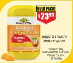 Chemist Warehouse Nature's Way Kids Smart Vita Gummies Vitamin C + Zinc offer