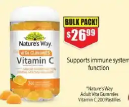 Chemist Warehouse Nature's Way Adult Vita Gummies Vitamin C 200 Pastilles offer