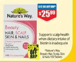 Chemist Warehouse Nature's Way Beauty Hair, Scalp, Skin & Nails offer