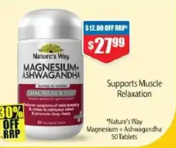 Chemist Warehouse Nature's Way Magnesium + Ashwagandha offer