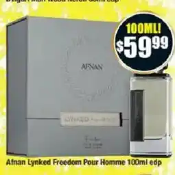 Chemist Warehouse Afnan Lynked Freedom Pour Homme offer
