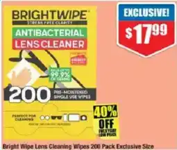 Chemist Warehouse Bright Wipe Lens Cleaning Wipes offer