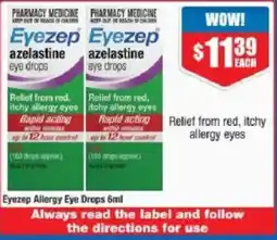 Chemist Warehouse EyezeP Allergy Eye Drops offer