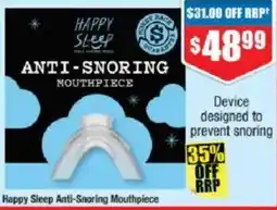 Chemist Warehouse Happy Sleep Anti-Snoring Mouthpiece offer