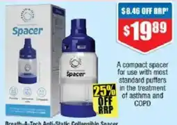 Chemist Warehouse Breath-A-Tech Anti-Static Collapsible Spacer offer