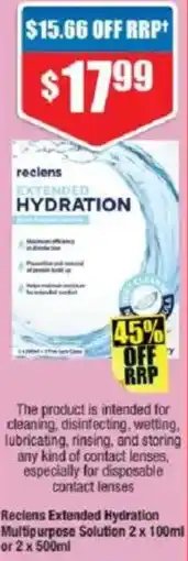 Chemist Warehouse Reciens Extended Hydration Multipurpose Solution offer