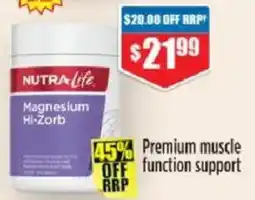 Chemist Warehouse NutraLife Magnesium Hi-Zorb offer