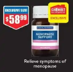 Chemist Warehouse Ethical Nutrients Menopause Support offer