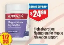 Chemist Warehouse NutraLife Magnesium Glycinate offer