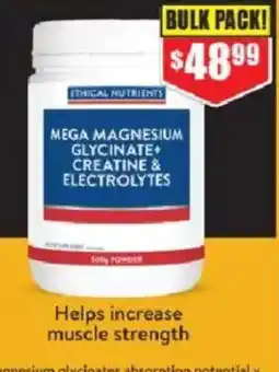 Chemist Warehouse Ethical Nutrients Mega Magnesium Glycinate+Creatine & Electrolytes offer