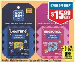 Chemist Warehouse NatPat Kids Bedtime or Seasonal Stickers 28 Patches offer