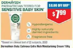 Chemist Warehouse DermaVeen Baby Calmexa Extra Rich Moisturising Cream offer