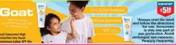 Chemist Warehouse Goat Sunscreen High Protection Dry Touch Sunscreen Lotion SPF 50+ offer