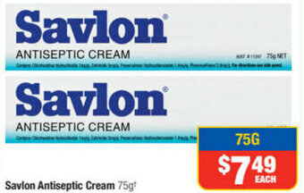 Direct Chemist Outlet Savlon Antiseptic Cream 75g offer